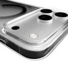 Puro Lite Mag TPU + PC dėklas, suderinamas su „MagSafe“, skirtas „iPhone 17 Pro Max“ – skaidrus su juodu žiedu