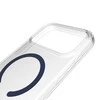 Puro Lite Mag TPU+PC dėklas, suderinamas su „MagSafe“, skirtas „iPhone 17 Pro Max“ – skaidrus su Mėlyna žiedu