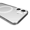 Puro Lite Mag TPU+PC dėklas suderinamas su MagSafe skirtas Apple iPhone 17 – skaidrus su baltos spalvos žiedu