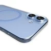 Puro Lite Mag TPU+PC dėklas suderinamas su MagSafe skirtas Apple iPhone 17 – skaidrus su mėlynos spalvos žiedu