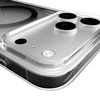 Puro Lite Mag TPU+PC dėklas, suderinamas su „MagSafe“, skirtas „iPhone 17 Pro Max“ – skaidrus su pilku žiedu