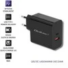 QOLTEC 51716 Įkroviklis 63W 5-20V 1.5-3A USB tipas C PD USB QC 3.0 Juodas