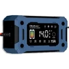 Qoltec 52496 įkroviklis 12V 15A | Lygintuvas su remonto funkcija ir maitinimo palaikymu keičiant akumuliatorių | skirtas AGM GEL LiFePO4 | LCD