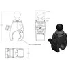 RAM Mounts Tough-Claw Small Clamp Base with Ball