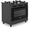 Ravanson KWGE-K90 juodas gas/electric cooker