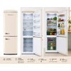 Ravanson LKK-315RM Retro Šaldytuvas 597 mm x 707 mm x 1943 mm | 315 l | Total No Frost | Energy Class E | Kreminis