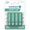 Įkraunamos baterijos everActive Ni-MH R6 AA 1100 mAh Infinity Line - 4 vnt.