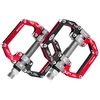 Rockbros 2010-12SBKR Aluminum Bicycle Pedals with Sealed Bearings - Juodas and Raudona