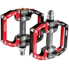 Rockbros 2010-12SBKR Aluminum Bicycle Pedals with Sealed Bearings - Juodas and Raudona