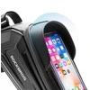 Rockbros B68 Sakwa rowerowa na ramę pancerna su kieszonką na telefon i pokrowcem 1.7l - juoda