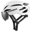 Rockbros Bike Helmet with Visor, Detachable UV Protective Goggles, Unisex, Matte - Baltas