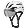 Rockbros Bike Helmet with Visor, Detachable UV Protective Goggles, Unisex, Matte - Baltas