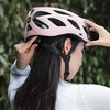 Rockbros Dviračio šalmas su skydeliu, nuimamais UV akiniais, nuimamu skydeliu, unisex – rožinės spalvos