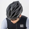 Rockbros Bike Helmet with Visor, Detachable UV Protective Goggles, Unisex - Žalias