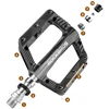 Rockbros BP2501 Reflective Nylon Bicycle Pedals - Juodas