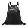 Rockbros D49-2 sports backpack bag with drawstring, zipper pocket and ventilated back 9 l - juodas