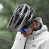 Rockbros LK-99 Kalnų dviračio šalmas su reguliuojamu skydeliu ir magnetiniu užsegimu 58-62 cm - Titanas