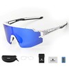 Rockbros Polarized Cycling Glasses with UV Protection and Corrective Insert Mėlyna Lenses - Baltas