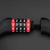 Rockbros RKS507 bicycle lock with 5-digit code, steel cable, 180 cm - juodas