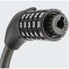 Rockbros RKS531 bike lock with 5-digit code, steel cable, 180 cm, with LED lighting - juodas