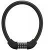 Rockbros RKS870-BK bicycle lock with code, steel cable, 85 cm - juodas