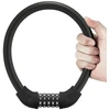 Rockbros RKS870-BK bicycle lock with code, steel cable, 85 cm - juodas