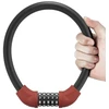 Rockbros RKS870-BK bicycle lock with code, steel cable, 85 cm - red