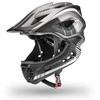 Rockbros TT-32SBTG-S children’s bicycle helmet with removable chinbar, dydis S – pilkos spalvos
