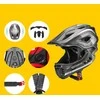 Rockbros TT-32SBTG-S children’s bicycle helmet with removable chinbar, dydis S – pilkos spalvos