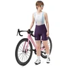 Rockbros YDDK017-1 TVI Women's Cycling Shorts with Bib and Pad Size S - Violetinė