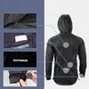 Rockbros YPY013BK3XL Striukė nuo lietaus, kvėpuojanti, atspari vėjui XXXL - juoda