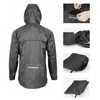 Rockbros YPY013BK3XL Striukė nuo lietaus, kvėpuojanti, atspari vėjui XXXL - juoda