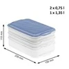 Maisto Saugojimo Indas - ROTHO Rondo 2x0.75L, 1x1.35L Mėlynas