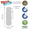 ROTPUNKT stiklinis termosas, talpa 0,750 l, poliarinis-elektrinis-vasarinis moliūgas (baltas-geltonas)