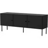 Cama Meble RTV 3D cabinet PALAZZO BIS 151x40x60 juodas matt