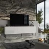 Laikiklis Cama Meble TV Spintelė - ABI 200x38x62 Balta Matinė
