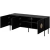Laikiklis Cama Meble TV Spintelė - Palazzo 150x42x60, Juodasis Ąžuolas