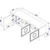 Laikiklis Cama Meble TV Spintelė - Palazzo 150x42x60, Juodasis Ąžuolas