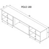 Laikiklis Cama Meble Elektrinis Židinys - Polo 180x33x39 Juodas