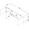 Halmar Cama Meble RTV cabinet SIENA 150.5x40x60 juodas matt