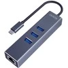 Savio AK-57 pilkas USB-C daugiafunkcis adapteris