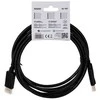 DisplayPort Kabelis - Savio CL-137 3 m Juoda