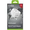SBS IT kelioninis adapteris – universalus – baltas