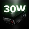 SBS HD 30W 10000mAh USB-C Powerbank with LCD Ekranas - Juodas