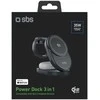 SBS Qi2.2 25W Inductive 3-in-1 Foldable Charging Station with MFI Certificate - Juodas