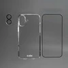 SBS rinkinys su D3O technologija, skirtas „iPhone 16“ – dėklas + stiklinė ekrano ir kameros apsauga – skaidrus