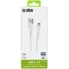 SBS TECABLEMICROC15W USB-A – USB-C laidas 1,5 m – baltas