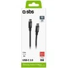 SBS TECABLETCC20BK USB-C kabelis - USB-C 25W Power Delivery 1.5m - pilkos spalvos