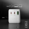 SBS Travel Adapteris 2xUSB-C 1xUSB-A Universal - Baltas