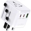 SBS Travel Adapteris 2xUSB-C 1xUSB-A Universal - Baltas